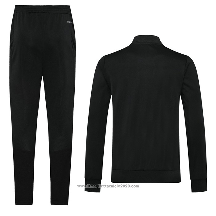 Tuta da Track Giacca Manchester United Retro 2020 2021 Nero